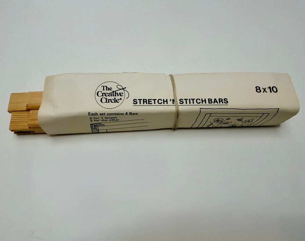 Vintage The Creative Circle Stretch 'N Stitch Bars 8x10 - Needlepoint Frame